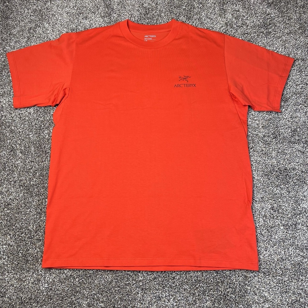 NEW Arc'teryx Kragg SL Mens Size L Cotton SS Mars Red Tee Shirt Gorpcore Bird